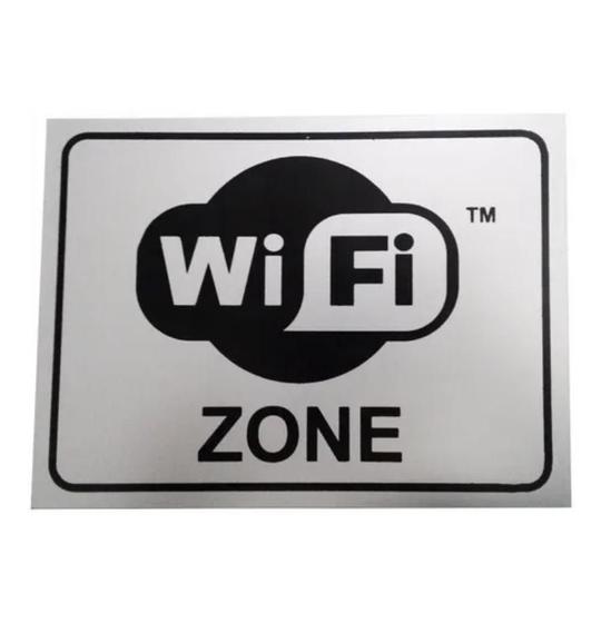 Imagem de Placa Pvc Wifi Zone Auto-Adesiva Jaime