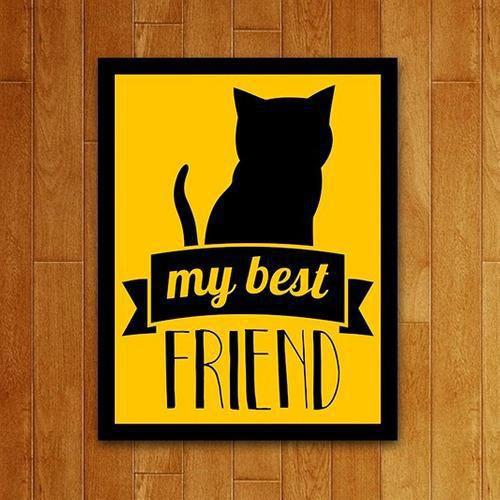 Imagem de Placa Quadro Decorativo Pet - My Best Friends Cat (36X46)