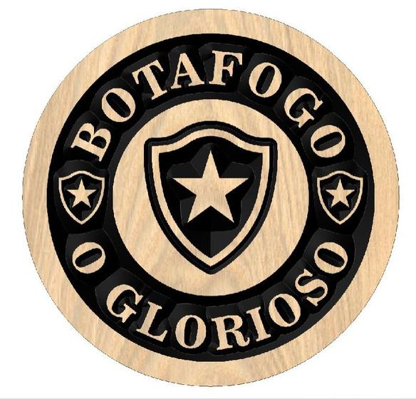 Imagem de Placa Quadro Redondo Medalhao Mandala Botafogo Tauari 23cm