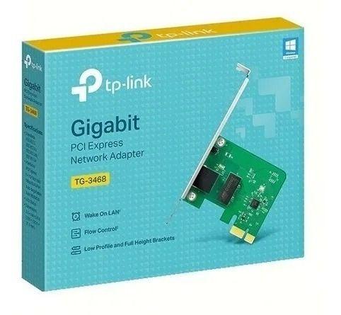 Placa Rede Gigabit 10/100/1000 Pci Express Tp-link Tg-3468 Menor preço em Placa Rede Gigabit 10/100/1000 Pci Express Tp-link Tg-3468