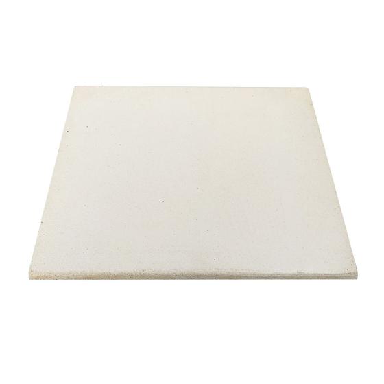 Imagem de Placa Refratária Para Pizza Caseira Pães 35 X 35 cm Quadrada Reforçada Cordierita Pedra Cozinha Forno Churrasqueira