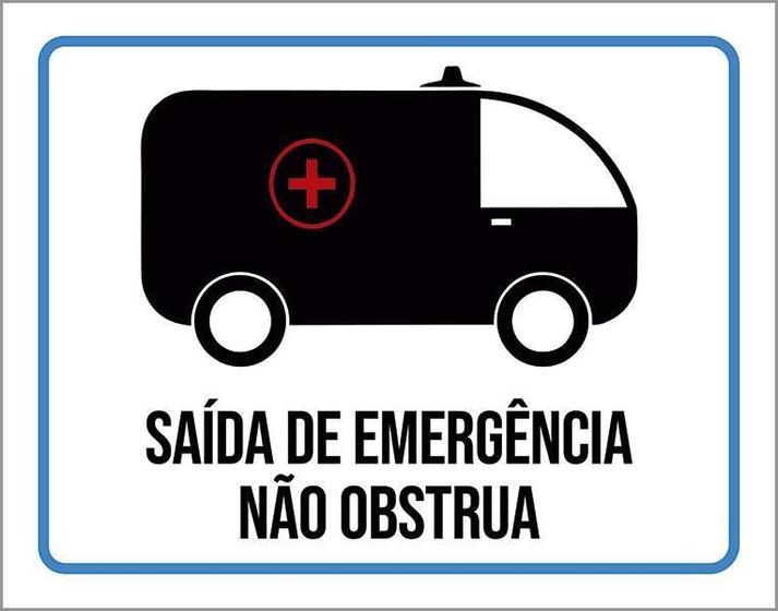 Imagem de Placa Saída De Emergência Não Obstrua 18X23