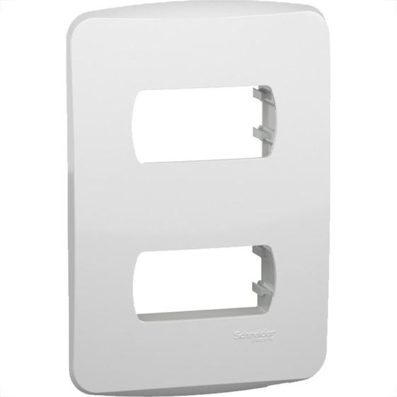 Imagem de Placa Schneider Miluz Branca 4X2 - 2 Modulos Com Suporte - S3B57220