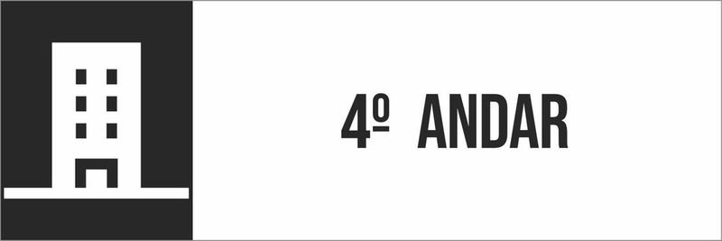 Imagem de Placa Setor Ícone - 4 Andar 30X10