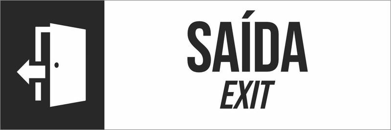 Imagem de Placa Setor Ícone - Saída Exit 30X10