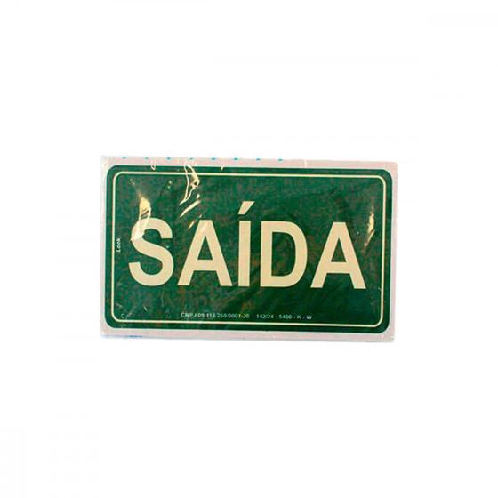 Imagem de Placa Sinal.15X25 Lum.Saida . / Kit C/ 5 Cartelas