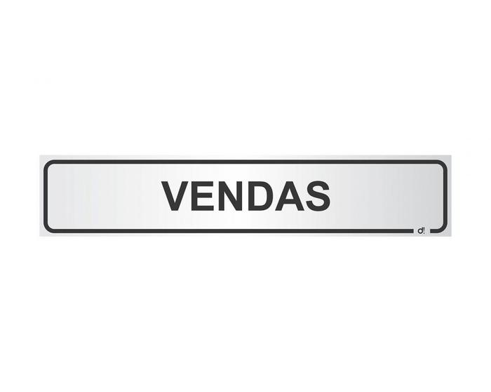 Imagem de Placa Sinal.Alum F Vendas 05X25Cm