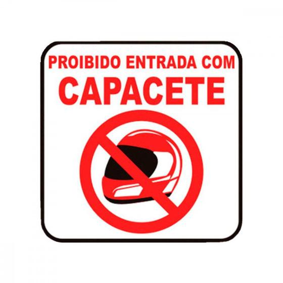 Imagem de Placa Sinaliz.20X20 Pr.Uso Capacete - Kit C/5 PC