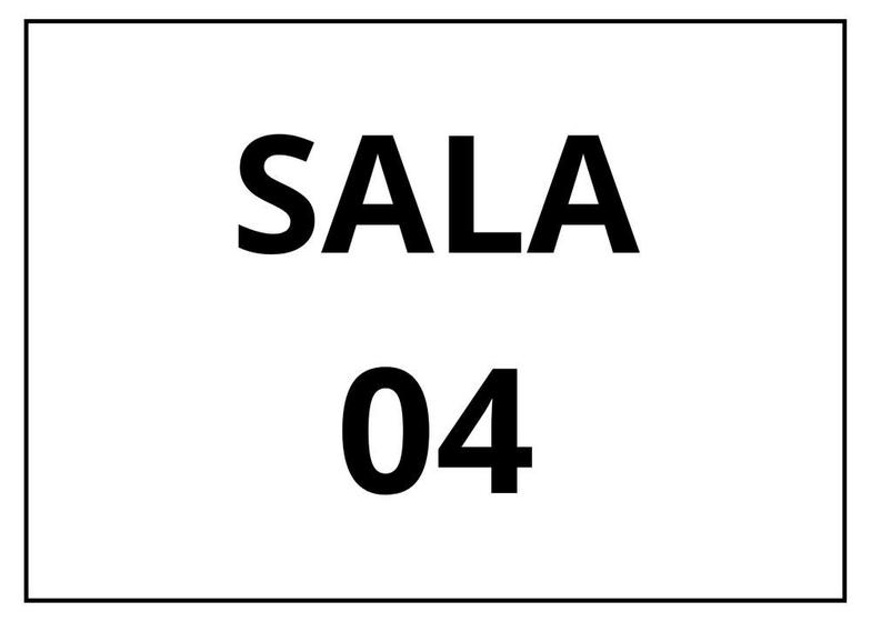 Imagem de Placa Sinalização 1/2 Oficio Sala 04 Mdf Natural F031