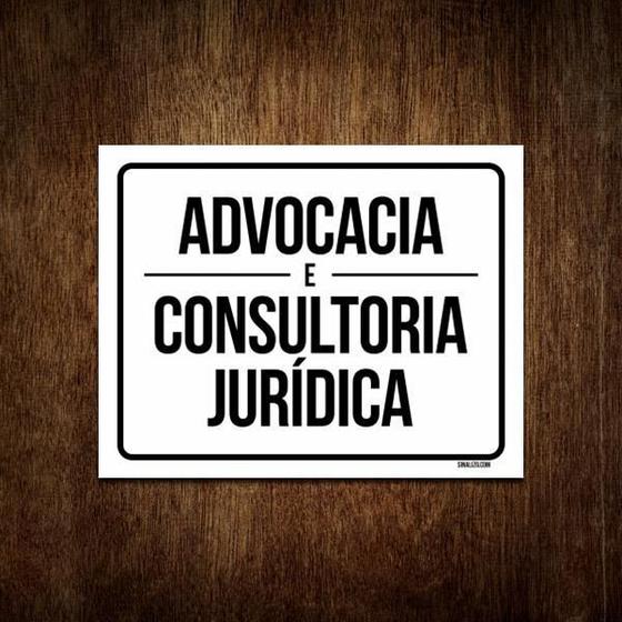 Imagem de Placa Sinalização Advocacia E Consultoria Jurídica