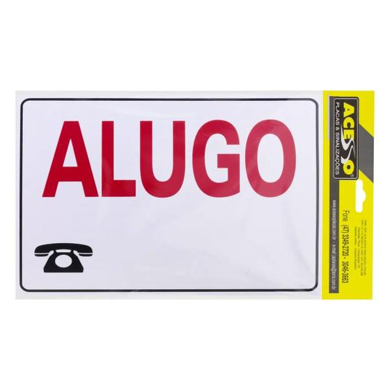 Imagem de Placa Sinalização "Alugo"