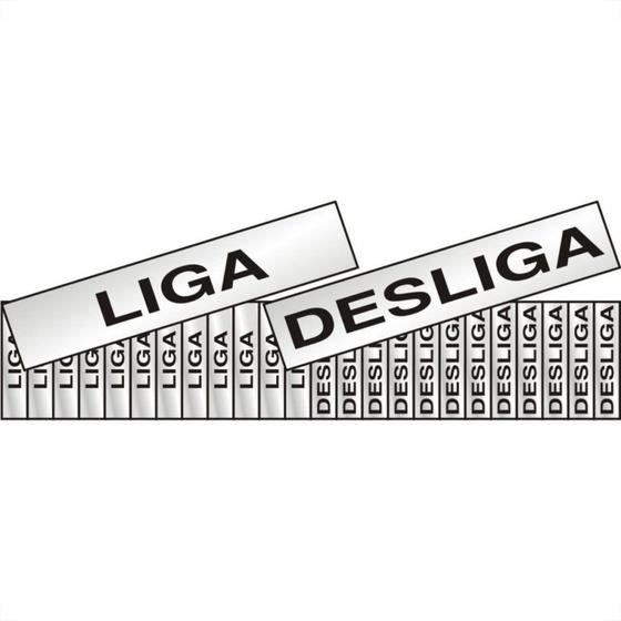 Imagem de Placa Sinalizacao Aluminio 03X01 ''Liga/Desliga'' 24 Pecas 100Cq