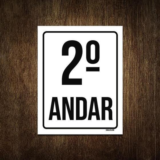 Imagem de Placa Sinalização Ambiente Identificação 2º Andar 27X35