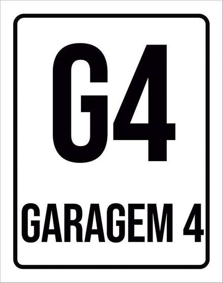 Imagem de Placa Sinalização Ambiente Indicativo G4 Garagem 4 36X46