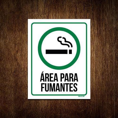 Placa Sinalização - Área Para Fumantes 36X46 - Sinalizo - Placa de ...
