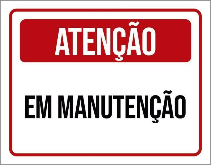 Imagem de Placa Sinalização - Atenção Em Manutenção Ml3385 36X46