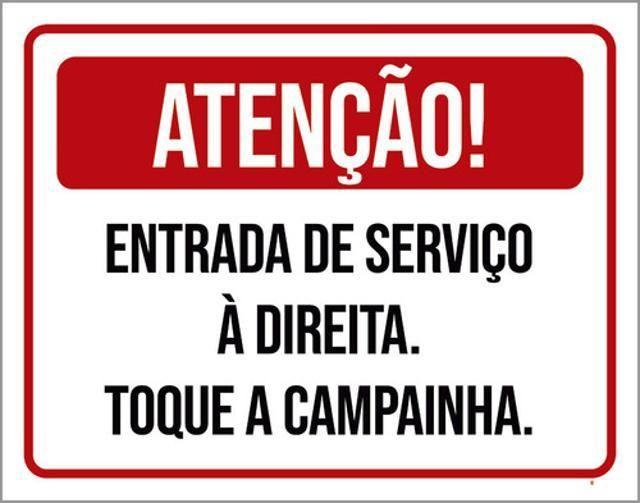 Imagem de Placa Sinalização - Atenção Entrada Serviço Direita 18X23