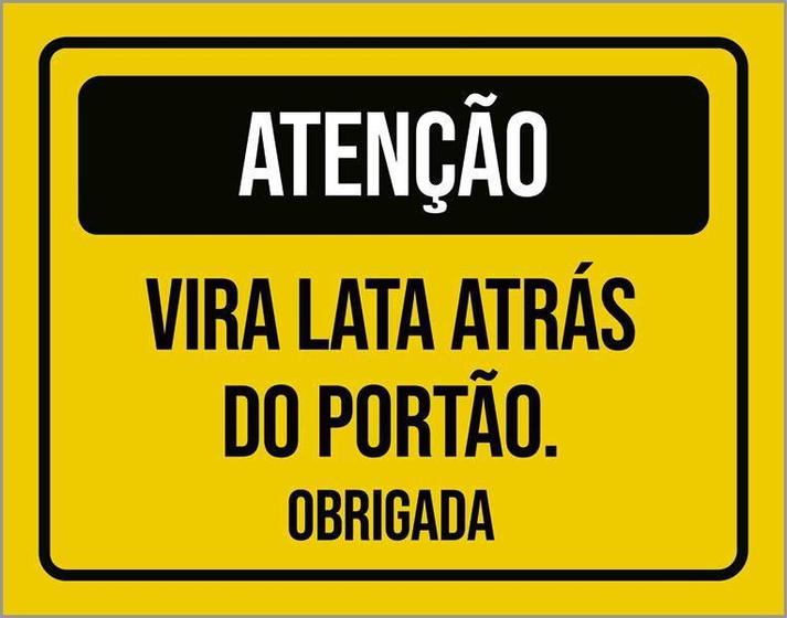 Imagem de Placa Sinalização - Atenção Vira Lata Atrás Do Portão 36X46