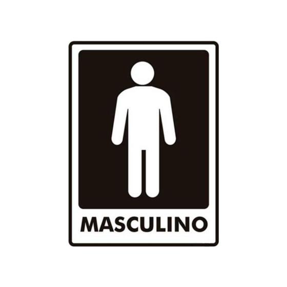 Imagem de Placa Sinalização, Banheiro Masculino.