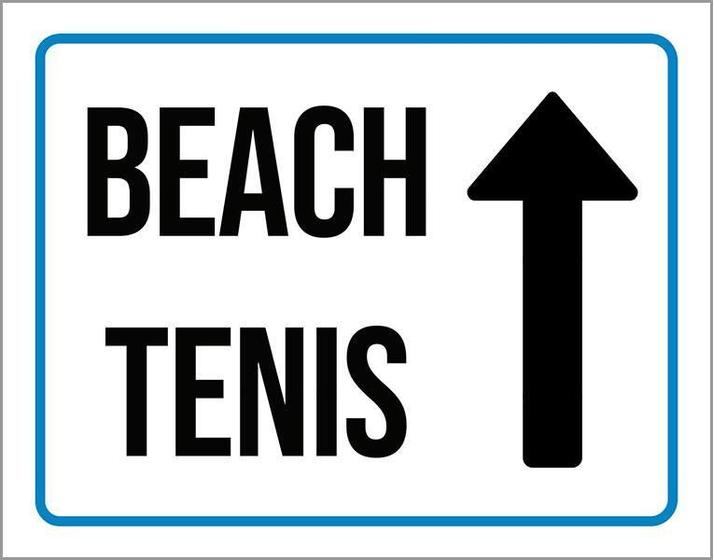 Imagem de Placa Sinalização - Beach Tenis Seta 27X35