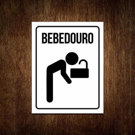 Placa Sinalização Bebedouro Construção Beber Aguá 27X35 - Sinalizo ...