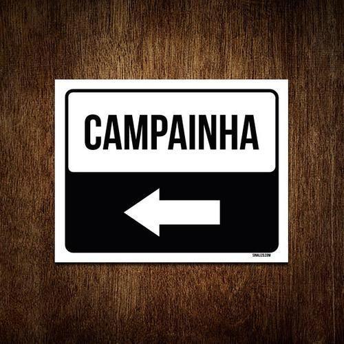 Imagem de Placa Sinalização Campainha Lado Esquerdo 18X23