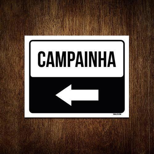 Imagem de Placa Sinalização Campainha Lado Esquerdo 27X35