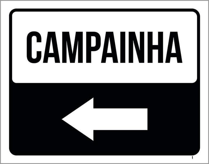 Imagem de Placa Sinalização Campainha Lado Esquerdo 36X46