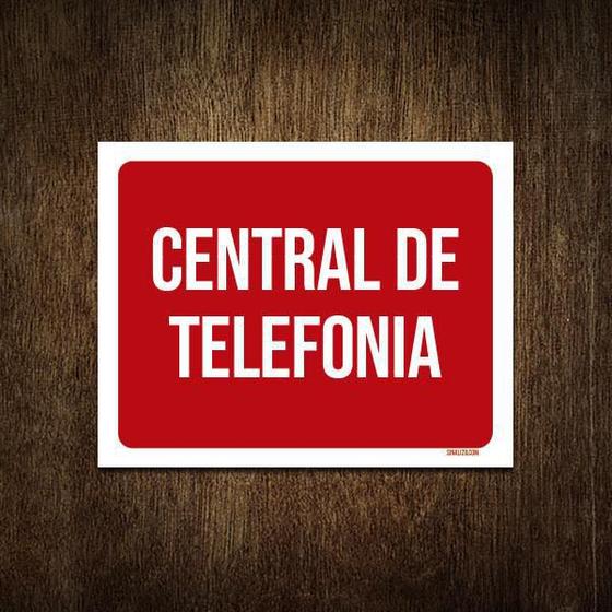 Imagem de Placa Sinalização Central De Telefonia 18X23