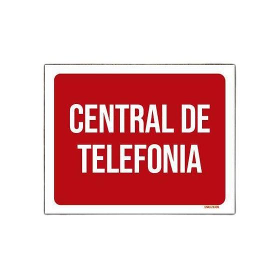 Imagem de Placa Sinalização Central De Telefonia 27X35