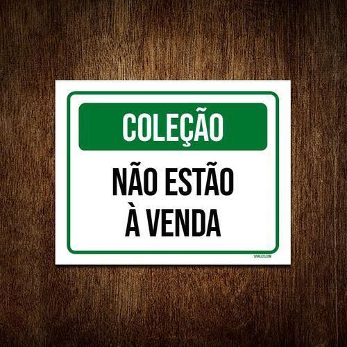 Imagem de Placa Sinalização Coleção Não Estão Venda 18x23cm 10un