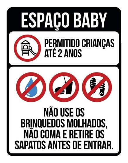 Imagem de Placa Sinalização - Condomínio Espaço Baby 27X35