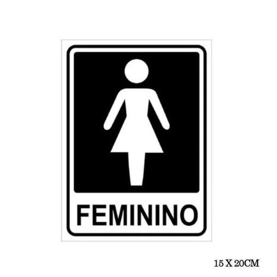 Imagem de Placa Sinalização Do Banheiro Feminino 15x20cm - Pacific