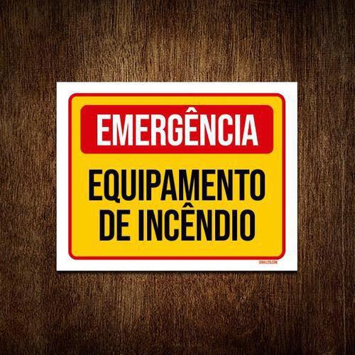 Imagem de Placa Sinalização - Emergência Equipamento Incêndio 36X46