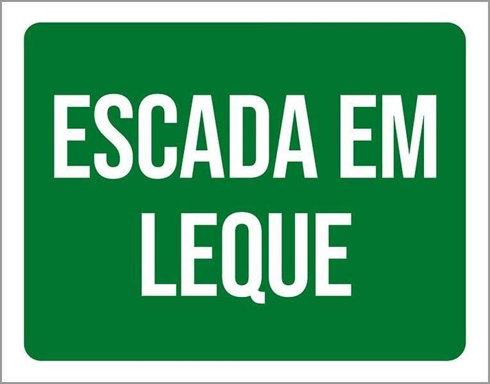 Imagem de Placa Sinalização Escada Em Leque 18X23