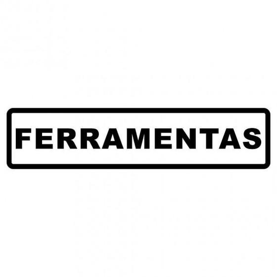 Imagem de Placa Sinalização Ferramentas 6,5x30cm