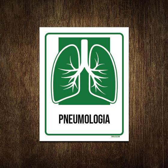 Imagem de Placa Sinalização Hospitalar Pneumologia 27X35