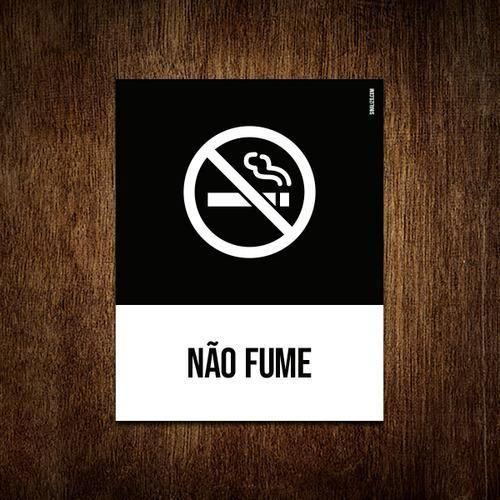 Imagem de Placa Sinalização Ícone - Não Fume 18X23