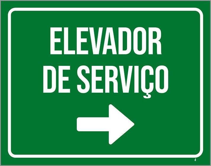 Imagem de Placa Sinalização - Identificação Elevador De Serviço 36X46