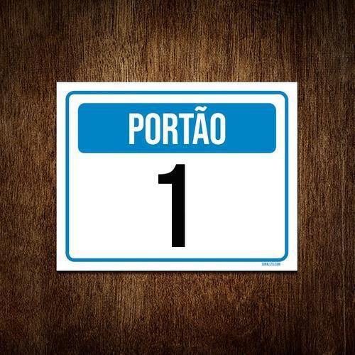 Imagem de Placa Sinalização - Identificação Portão 1 18X23