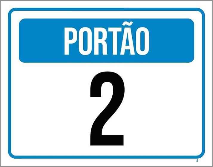 Imagem de Placa Sinalização - Identificação Portão 2 27X35