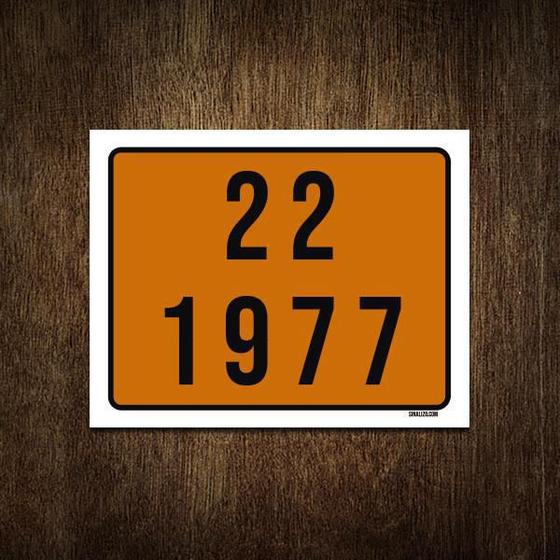 Imagem de Placa Sinalização Indicativa 22 1977 27X35