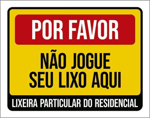 Imagem de Placa Sinalização - Lixeira Particular Residencial 36X46