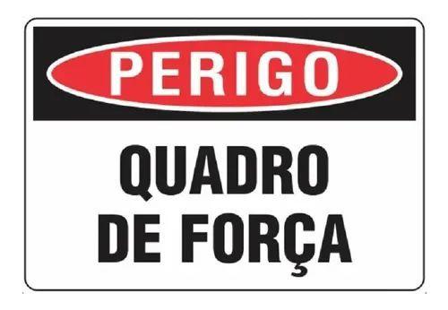 Imagem de Placa sinalização perigo quadro de força 15x20