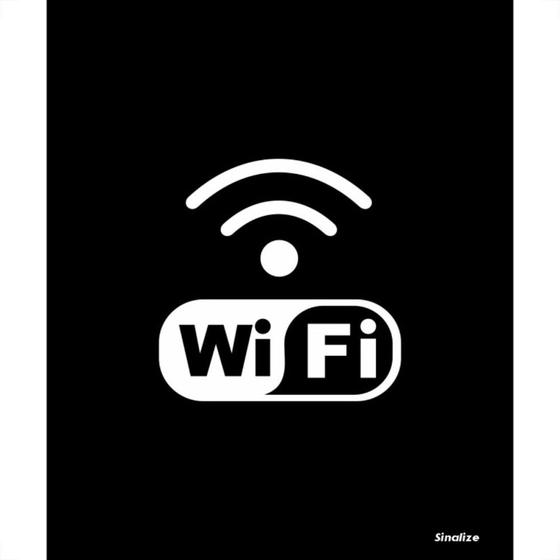 Imagem de Placa Sinalizacao Poliestireno 15X18 ''Nternet Wifi'' Blk07