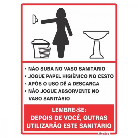 Imagem de Placa Sinalizacao Poliestireno 15X20 Œprocedimento Sanitario Femininoâ  220Ag