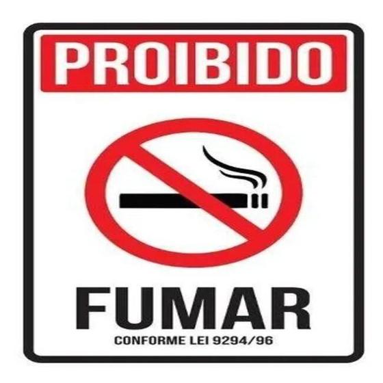 Imagem de Placa Sinalização Proibido Fumar Neste Local Kit com 3 un