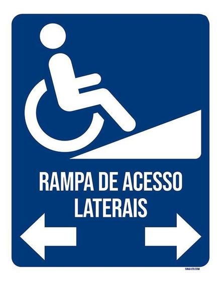 Imagem de Placa Sinalização - Rampa De Acesso Lateraiss 27X35