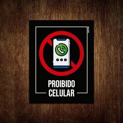 Imagem de Placa Sinalização - Setor Proibido Celular 18X23