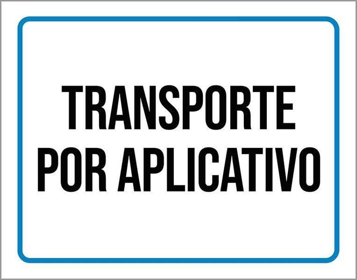 Imagem de Placa Sinalização Transporte Por Aplicativo 36X46